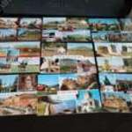 64 db szines magyaroszági városok üres képeslap eladó fotó