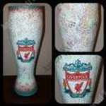 Kézműves sörös pohár Liverpool futball rajongói ajándék fotó