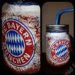 Kézműves szívószálas bögre és pohár 2 in 1 Bayern München futball aján fotó