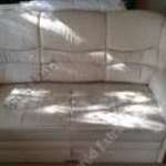(y4) ágy kanapé fehér színű textil bőr fotó