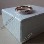 Fehér és Rozé arany női brillköves karikagyűrű fotó