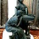Meseszép bronz szobor - márvánnyal kombinálva fotó
