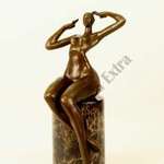 Art deco női akt - bronz szobor fotó