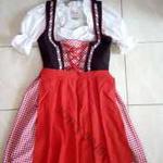 3 részes, piros kockás Dirndl ruha eladó! fotó