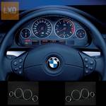 5-ös BMW E39 km óra krómkarika dekor fotó