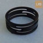 XLR csatlakozóhoz fekete jelölőgyűrű, 10db egyben fotó