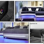 Laredo sarok kanapé ülőgarnitúra fix LED Bluetooth modell 4 színben fotó