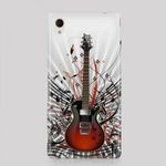 giráros gitár mintás Sony Xperia M2 tok hátlap fotó