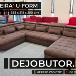Madeira ualak sarok kanapé ülőgarnitúra 255x385x215 cm ágyazható fotó