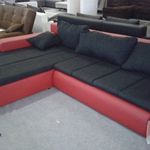Alessia sarok kanapé piros fekete ülőgarnitúra 300x210 cm fotó