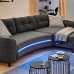 Lightning LED Bluetooth ágyazható sarok kanapé ülőgarnitúra 335x190 fotó