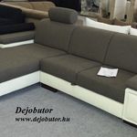 Nápoly sarok kanapé ülőgarnitúra bézs - barna nyitható ágyneműtartós fotó