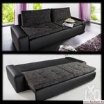 Robby kanapé ülőgarnitúra fekete színben ágyazható ágyneműtartós model fotó