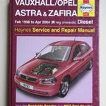 Opel Astra G és Zafira A dízel javítási könyv (1998-2004) Haynes fotó