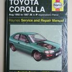 Toyota Corolla benzines javítási könyv (1992-1997) Haynes fotó