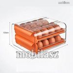 UNIVERZÁLIS 32dbos fiókos tojástartó doboz - 1db, szellőzőnyílás, 21.5 x 23.5 x 13.5cm - NARANCSS... fotó