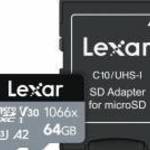 Lexar Professional 1066x microSDXC UHS-I Cards SILVER Series 64 GB Class 10 memóriakártya fotó