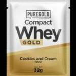 Compact Whey Gold fehérjepor - 32 g - PureGold - cookies & cream fotó