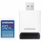 Samsung SD PRO Plus MB-SD512SB/WW, 512 GB, SDXC, Fehér memóriakártya és memóriakártya olvasó szett - fotó