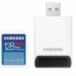 Samsung SD PRO Plus MB-SD128SB/WW, 128 GB, SDXC, Fehér memóriakártya és memóriakártya olvasó szett - fotó
