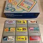 Nintendo Super Famicom Snes konzol játékokkal fotó