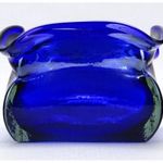 1M186 Gyönyörű muránoi kék üveg tálka hamutál fotó