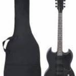 Fekete elektromos gitár kezdőknek tokkal 4/4 39" - vidaXL fotó