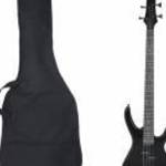 Fekete elektromos basszusgitár kezdőknek puhatokkal 4/4 46" - vidaXL fotó
