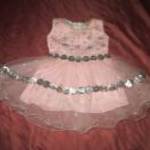rózsaszín tüllös strasszos ruha h: 52 cm mb: 58 cm RF Garments fotó