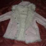 kapucnis szőrmés rózsaszín kabátka 92 cm-re 18-24 hó fotó