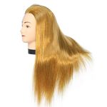 Szintetikus hajú vörös női babafej 50 cm Trixi fotó