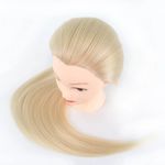 Proteinnel dúsított szintetikus hajú világos/fehér szőke babafej 60-65 cm haj - Eisa fotó