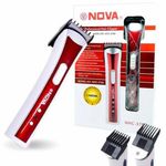 Nova akkumulátoros haj és szakállvágó NHC-3780 piros színben fotó
