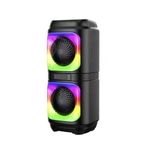 ABS-2402 hordozható party hangszóró RGB LED fényekkel és erős basszussal- Bluetooth hangfal 1800mAh akkumulátorral fotó