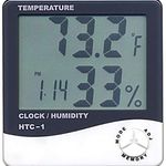 Digitális időjárás állomás hőmérő hőmérséklet páratartalom mérő asztali óra fotó