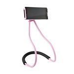 Univerzális, hajlítható, nyakba akasztható telefontartó - rózsaszín fotó