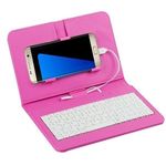 Univerzális telefontok, mobiltok, billentyűzettel - rózsaszín fotó