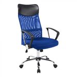 Ergonomikus irodai szék magasított háttámlával - kék fotó