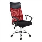 Ergonomikus irodai szék magasított háttámlával - piros fotó