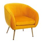 Mustársárga fotel retro stílusban fotó