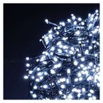 200LED karácsonyfa izzósor, fényfüzér, 12m, hideg fehér fotó