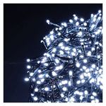100 LED-es karácsonyfa fényfüzér, izzósor, 6, 3m, hideg fehér fotó