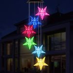 Napelemes karácsonyi fényfüzér csillag alakú led izzókkal fotó