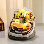Mini vonat, mozgó karácsonyi dioráma led fényekkel fotó