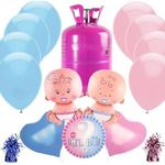 5 darabos fólia lufi szett babaváró, babköszöntő - girl or boy - héliummal fotó