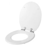MDF WC ülőke lecsapódásgátló funkciós, lassan záródó fedéllel, fém zsanérokkal, fehér színben fotó
