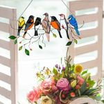 Színes, festett műanyagból készült dekor madarak 7 madaras fotó