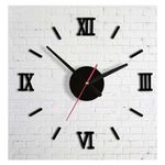 Ragasztható dizájn fali óra - fekete római számokkal fotó