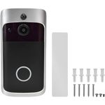 Intelligens WiFi kapucsengő, beépített kamerával, vezeték nélküli, fekete-ezüst fotó