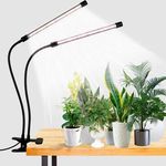 Kétágú növénytermesztő LED lámpa csíptetős flexibilis állvánnyal fotó